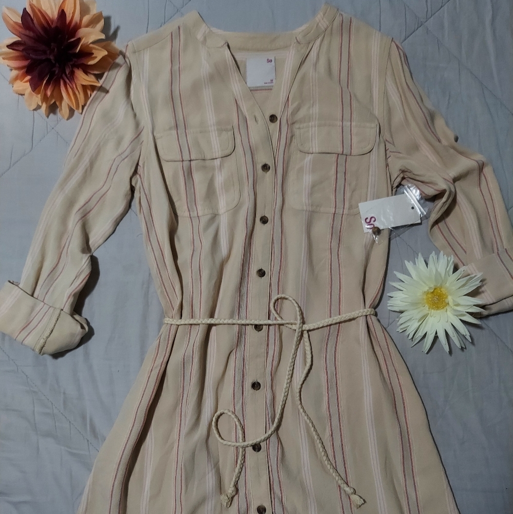 So belted shirt dress size medium